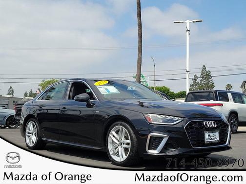Brilliant Black 2023 Audi A4 45 S line Premium Plus
