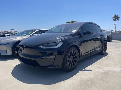 Solid Black 2022 Tesla Model X Plaid Tri Motor All-Wheel Drive