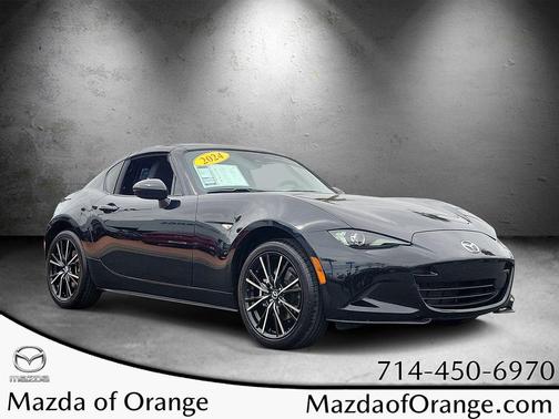 Jet Black Mica 2024 Mazda MX-5 Miata RF Grand Touring