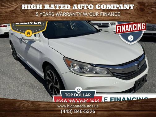 White Orchid Pearl 2017 Honda Accord EX