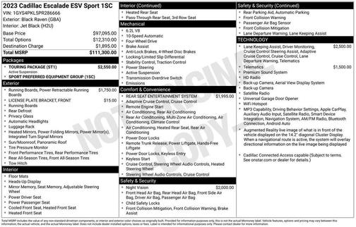 Black Raven 2023 Cadillac Escalade ESV Sport