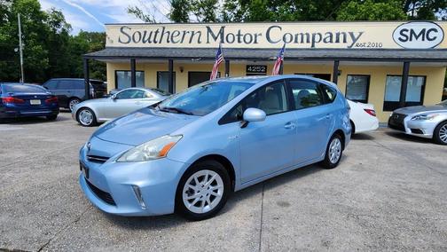 Blue 2013 Toyota Prius v Three