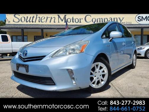 Blue 2013 Toyota Prius v Three