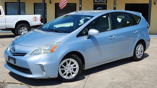 Blue 2013 Toyota Prius v Three