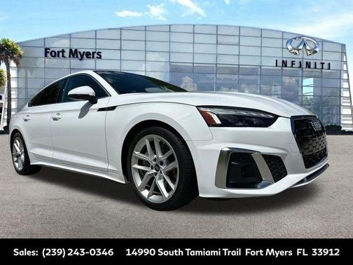 Arkona White 2024 Audi A5 Sportback 45 S line quattro Premium