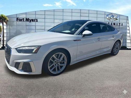 Arkona White 2024 Audi A5 Sportback 45 S line quattro Premium