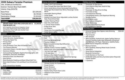 Horizon Blue Pearl 2020 Subaru Forester Premium