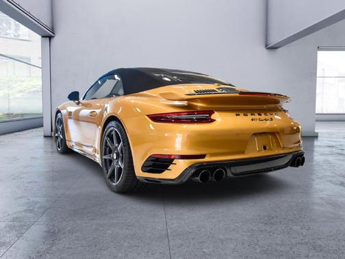 Golden Yellow 2019 Porsche 911 Turbo S