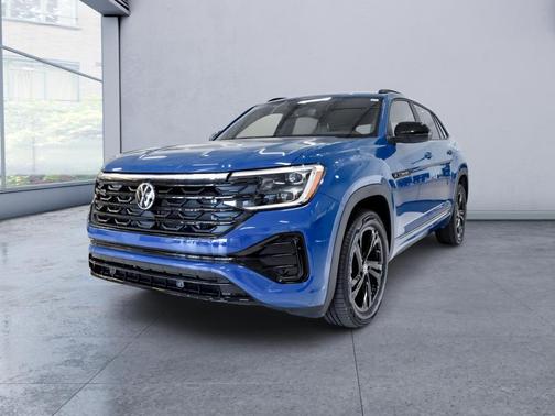 Mountain Lake Blue Metallic 2026 Volkswagen Atlas Cross Sport 2.0T SEL R-Line Black