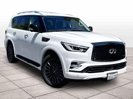Moonstone White 2022 INFINITI QX80 PREMIUM SELECT AWD