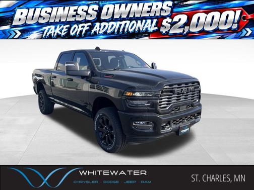 Diamond Black Crystal Pearlcoat 2026 RAM 2500 Big Horn Crew Cab 4x4 6'4' Box