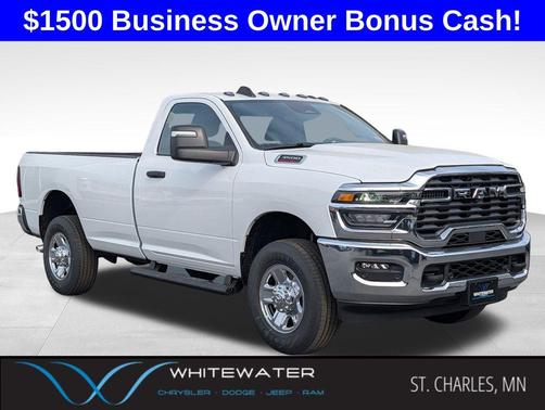 Bright White Clearcoat 2026 RAM 3500 Tradesman Regular Cab 4x4 8' Box
