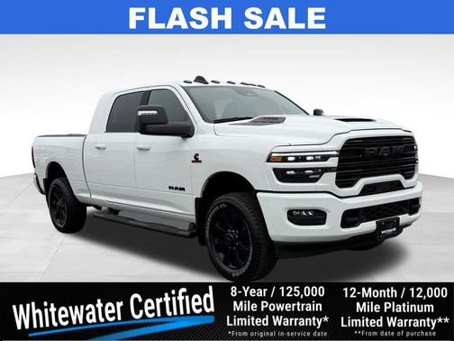 Bright White Clearcoat 2025 RAM 3500 Laramie Mega Cab 4x4 6'4' Box