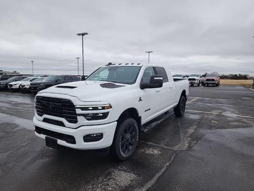 Bright White Clearcoat 2025 RAM 3500 Laramie Mega Cab 4x4 6'4' Box