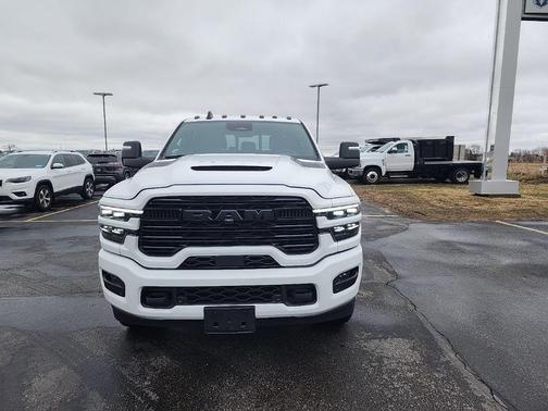 Bright White Clearcoat 2025 RAM 3500 Laramie Mega Cab 4x4 6'4' Box
