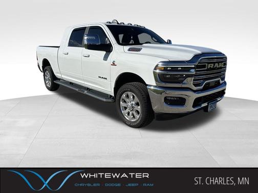Bright White Clearcoat 2026 RAM 3500 Laramie Mega Cab 4x4 6'4' Box
