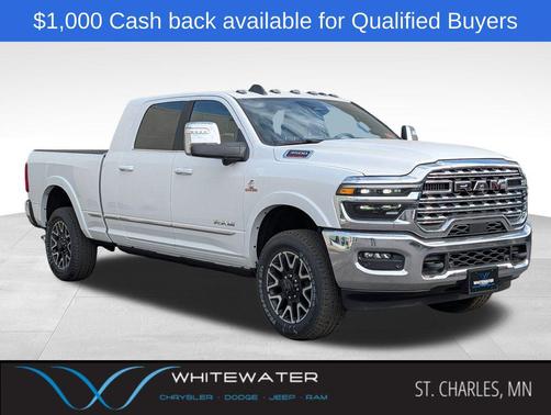 Bright White Clearcoat 2026 RAM 3500 Limited Mega Cab 4x4 6'4' Box