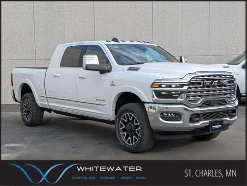 Bright White Clearcoat 2026 RAM 3500 Limited Mega Cab 4x4 6'4' Box