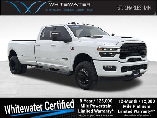 Bright White Clearcoat 2025 RAM 3500 Laramie Crew Cab 4x4 8' Box