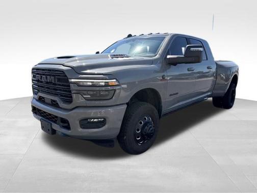 Ceramic Gray Clearcoat 2026 RAM 3500 Laramie Mega Cab 4x4 6'4' Box