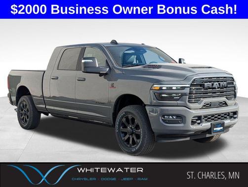 Ceramic Gray Clearcoat 2026 RAM 3500 Laramie Mega Cab 4x4 6'4' Box
