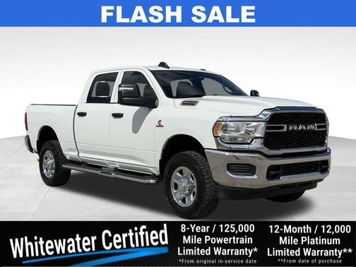 Bright White Clearcoat 2024 RAM 2500 Tradesman Crew Cab 4x4 6'4' Box