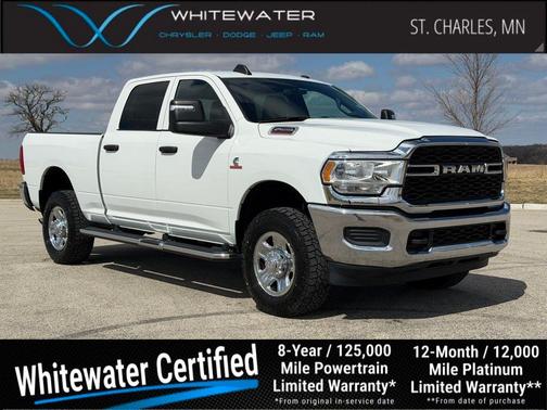 Bright White Clearcoat 2024 RAM 2500 Tradesman Crew Cab 4x4 6'4' Box