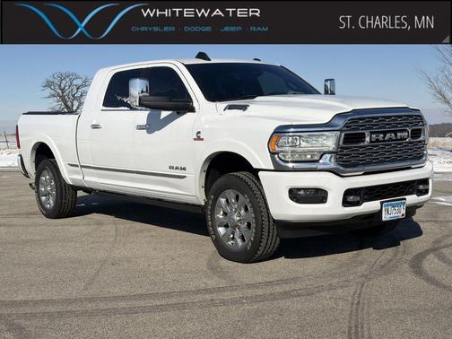 Bright White Clearcoat 2019 RAM 3500 Limited Mega Cab 4x4 6'4' Box