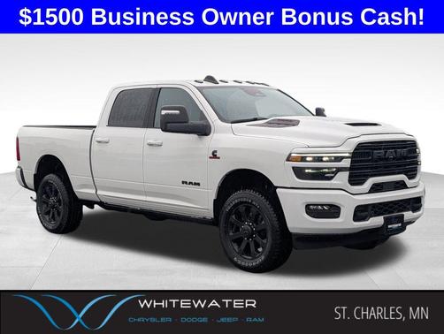 Bright White Clearcoat 2026 RAM 3500 Laramie Crew Cab 4x4 6'4' Box