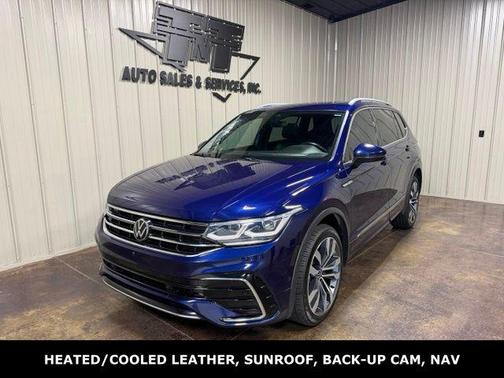 Atlantic Blue Metallic 2022 Volkswagen Tiguan 2.0T SEL R-Line 4MOTION