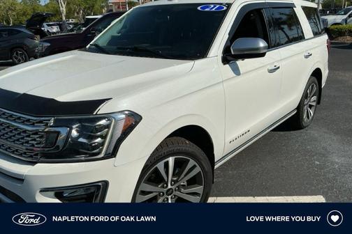 Star White Metallic Tri-Coat 2021 Ford Expedition Platinum