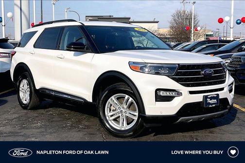 Star White Metallic Tri-Coat 2023 Ford Explorer XLT