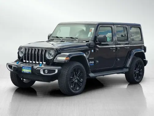 Black 2022 Jeep Wrangler Unlimited 4xe Unlimited Sahara 4x4