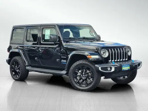 Black 2022 Jeep Wrangler Unlimited 4xe Unlimited Sahara 4x4