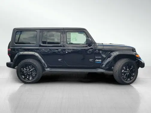 Black 2022 Jeep Wrangler Unlimited 4xe Unlimited Sahara 4x4