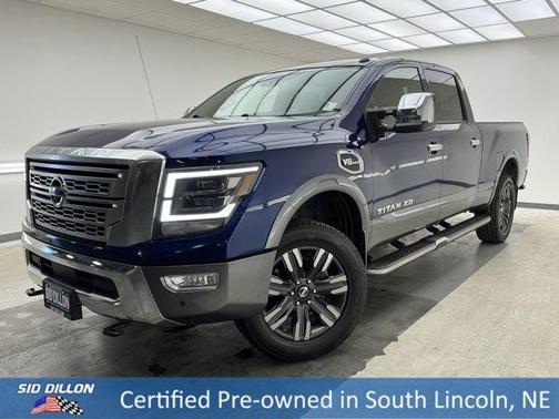 Deep Blue Pearl 2021 Nissan Titan XD Platinum Reserve