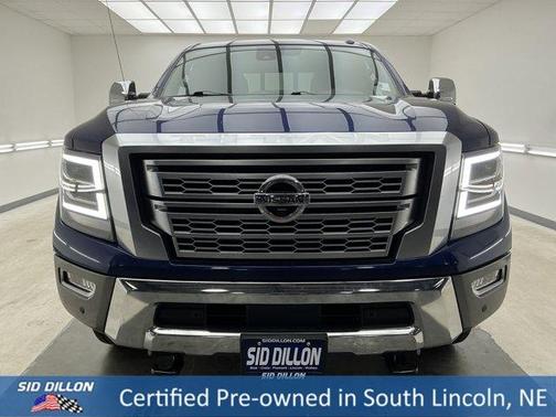 Deep Blue Pearl 2021 Nissan Titan XD Platinum Reserve
