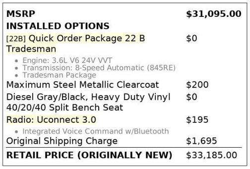 2018 RAM 1500 Tradesman