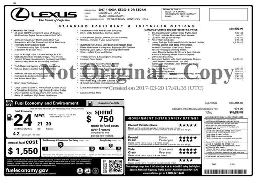 2017 Lexus ES 350 Base