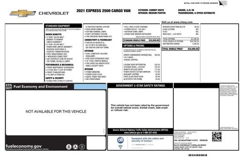 2021 Chevrolet Express 2500 RWD 2500 Regular Wheelbase WT