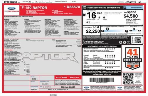 2018 Ford F-150 Raptor