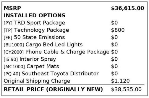 2019 Toyota Tacoma TRD Sport