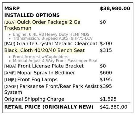 Granite Crystal Metallic Clearcoat 2021 RAM 2500 TRADESMAN