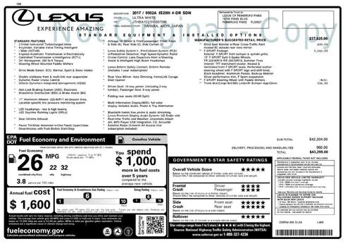 2017 Lexus IS 200t Base