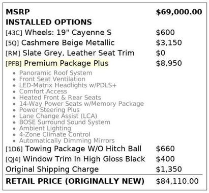 2022 Porsche Cayenne Platinum Edition