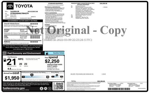 2020 Toyota Tacoma SR