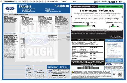 OXFORD WHITE 2023 Ford Transit-150 Base