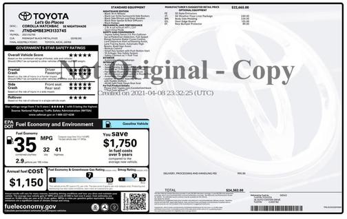 2021 Toyota Corolla SE