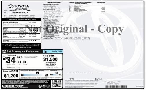 2021 Toyota Corolla SE