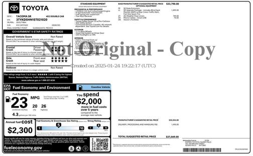 2025 Toyota Tacoma SR